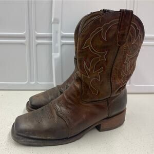 Men Double-H Jase 12" square toe Western leather cowboy work boots shoes 12 2E